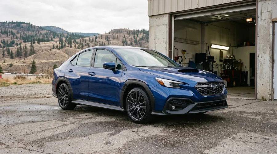 World Rally Blue Subaru WRX with a deep gloss after a detail